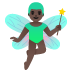 man fairy, dark skin tone